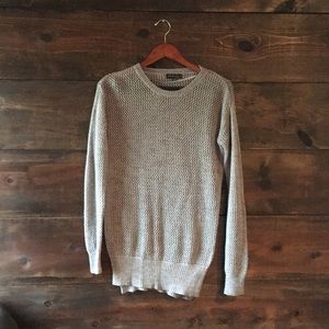 Gray knit sweater